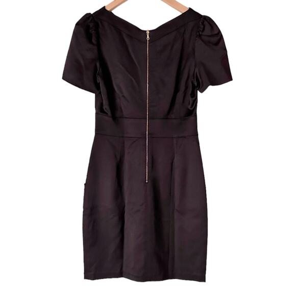 Laila Azhar Dress V neck Short Sleeve Pockets Back Zip 4 Cocktail Party LBD - Picture 5 of 6